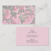 Hydrangea. Roze bloemen. Zachte pasta-kleuren. Visitekaartje (Voorkant / Achterkant)