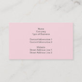 Hydrangea. Roze bloemen. Zachte pasta-kleuren. Visitekaartje (Achterkant)