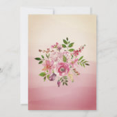 Hydrangea Roze Bloemenaquarel Meisje Doop Kaart (Achterkant)