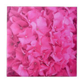 Hydrangea roze bloemenpatroon tegeltje (Voorkant)