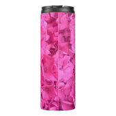 Hydrangea roze bloemenpatroon thermosbeker (Achterkant)