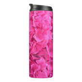 Hydrangea roze bloemenpatroon thermosbeker (Geroteerd rechts)