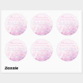 Hydrangea roze paarse bruiloft snoep stickers (Vel)