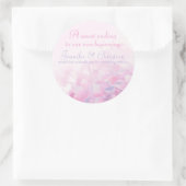 Hydrangea roze paarse bruiloft snoep stickers (Tas)