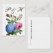 Hydrangea Rozen Bloemen Trouwplaats Kaarten Plaatskaartje (Voorkant / Achterkant)