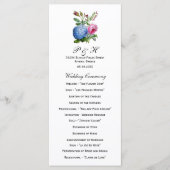 Hydrangea Rozen Bloemen Trouwprogramma's Programmakaart (Voorkant)
