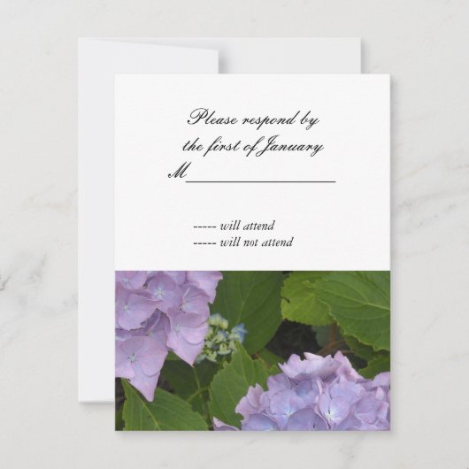 Hydrangea RSVP-antwoordkaart RSVP Kaartje (Voorkant)