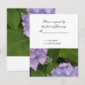 Hydrangea RSVP-antwoordkaart RSVP Kaartje (Voorkant / Achterkant)