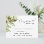 Hydrangea RSVP Cards for Wedding (Staand voorkant)