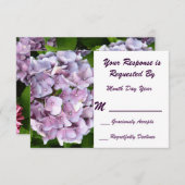 Hydrangea RSVP-kaart RSVP Kaartje (Voorkant / Achterkant)