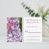 Hydrangea RSVP-kaart RSVP Kaartje (Staand voorkant)