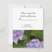 Hydrangea RSVP Reply Kaart (Voorkant)
