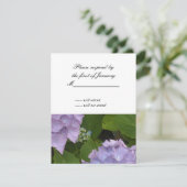 Hydrangea RSVP Reply Kaart (Staand voorkant)