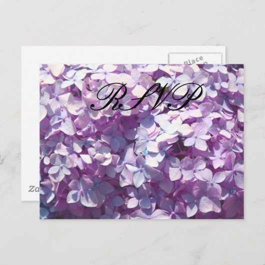 Hydrangea, RSVP Uitnodiging Briefkaart (Voorkant / Achterkant)