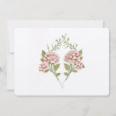 Hydrangea Save the Date Wedding Kaart (Achterkant)