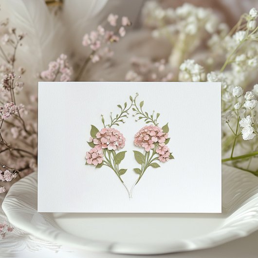 Hydrangea Save the Date Wedding Kaart