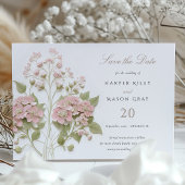 Hydrangea Save the Date Wedding Kaart