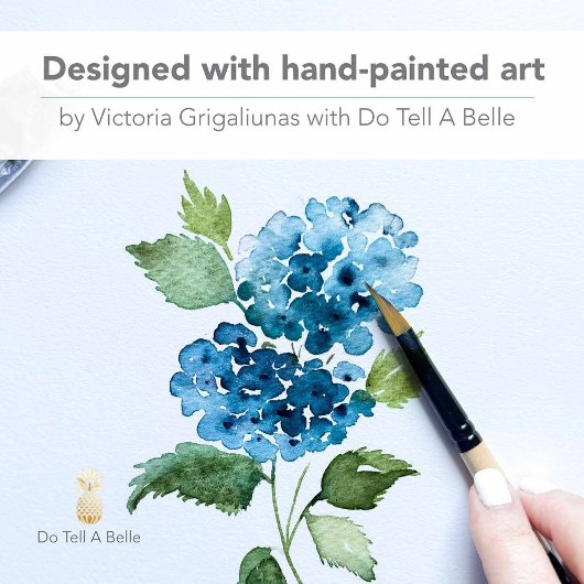 Hydrangea Save The Date With Picture