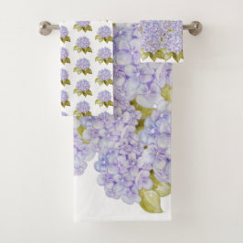 Hydrangea Schakeringen Van Paars Blauw Bad Handdoek