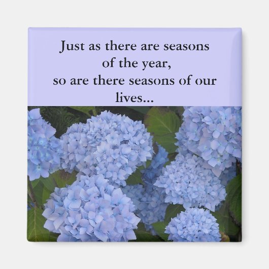 Hydrangea Seizoenen van ons leven Magneet (Voorkant)