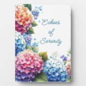 Hydrangea Serenity Tafelplaquette met Ezel Fotoplaat (voorkant)