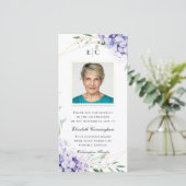 Hydrangea Sering Bloemige Geometrische Herdenking Bedankkaart (Staand voorkant)