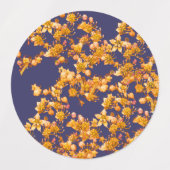 Hydrangea Sinaasappel en marine Labels (Design 1)