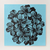 Hydrangea Sky Blue Flower Floral Legpuzzel (Horizontaal)