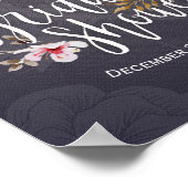 Hydrangea Slingerlichten Bruidsfeest Welkomstbord Poster (Hoek)