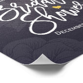 Hydrangea Slingerlichten Bruiloft Feest Welkom Bor Poster (Hoek)