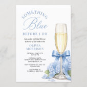Hydrangea Something Blue Bruiloftsfeest Kaart (Voorkant)