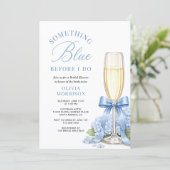 Hydrangea Something Blue Bruiloftsfeest Kaart (Staand voorkant)