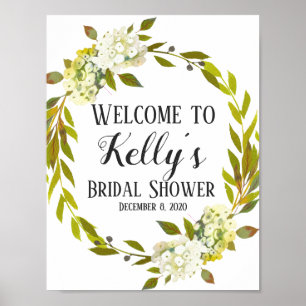 Hydrangea Spring flower welkomstteken Poster