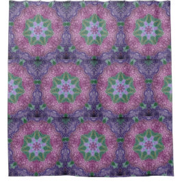 Hydrangea Star Pattern Douchegordijn