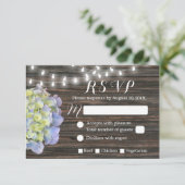  Hydrangea String Lights Schuur Hout RSVP Kaartje (Staand voorkant)