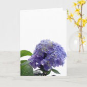 Hydrangea Struik Wenskaart Kaart (Gele Bloem)