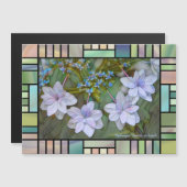 Hydrangea 'Sumida-no-hanabi'  [Magnet Card] (Voorkant / Achterkant)