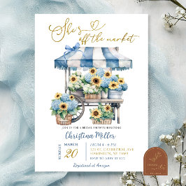 Hydrangea sunflower She's off the Market Bridal Kaart