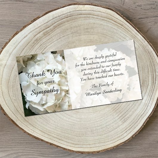 Hydrangea sympathie dank u fotokaart bedankkaart