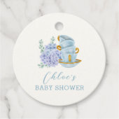  Hydrangea Tea Brewing Baby shower Bedankjes Labels (Voorkant)