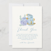  Hydrangea Tea Brewing Baby shower Bedankkaart (Voorkant)