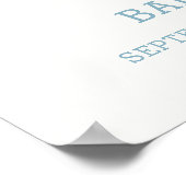  Hydrangea Tea Brewing Baby shower Welkom Poster (Hoek)