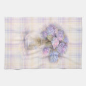 Hydrangea Theedoek | Pastel Plaid Keukendecor (Horizontaal)