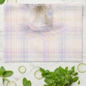 Hydrangea Theedoek | Pastel Schotlandse Ruit Keuke (Gevouwen)