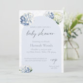 Hydrangea Trellis-Baby shower Kaart (Staand voorkant)
