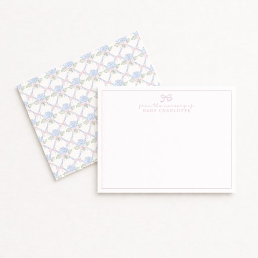 Hydrangea trellis boeg kinderkamer notitiekaart kaart