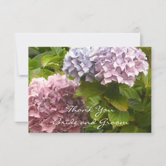 Hydrangea Trouw Dank Je Bedankkaart (Voorkant)