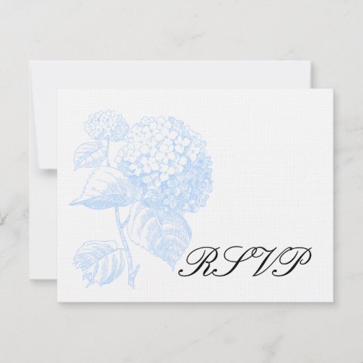 Hydrangea TROUWBEDANKING RSVP Kaartje (Voorkant)