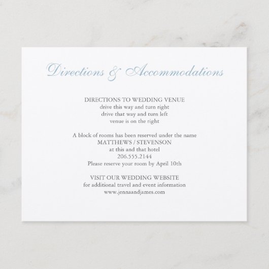 Hydrangea Trouwkaart Bijlage (Voorkant)