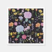 hydrangea tuin bloemen verzameling in zwart servet (Voorkant)